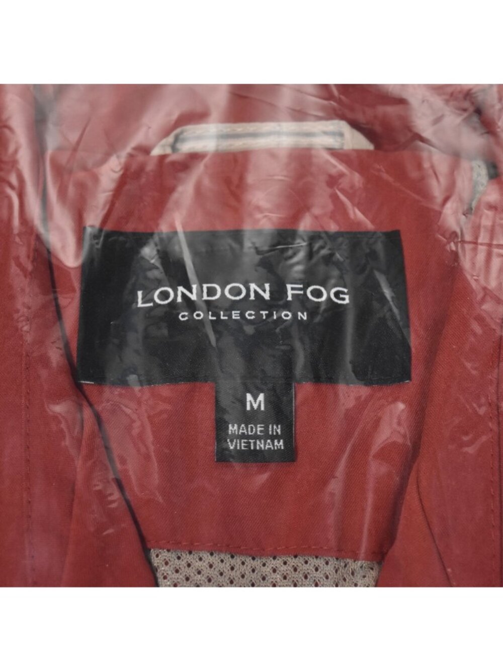 London Fog Mens Auburn Golf Jacket M Medium Chili Red Zip Front Windbreaker NEW - Picture 9 of 11